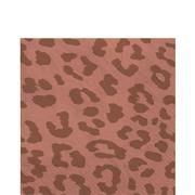Rose Gold Leopard Print Paper Lunch Napkins, 6.5in, 40ct