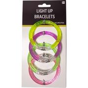 Light-Up Multicolor Bangle Bracelets, 4ct