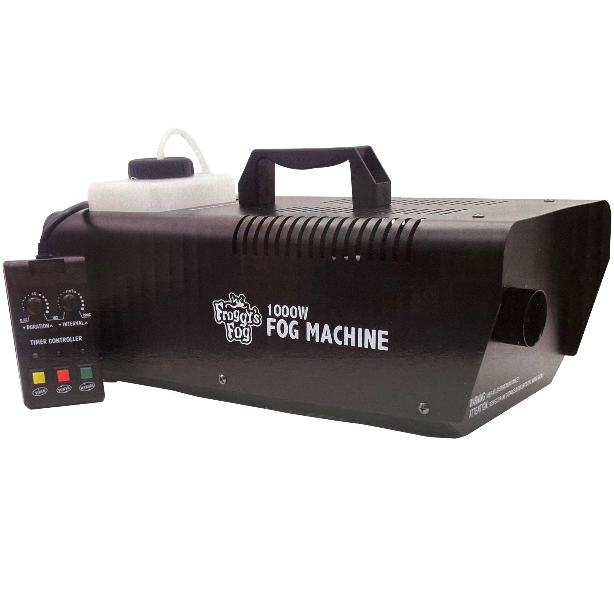 Froggys Fog 1000 Watt Halloween Fog Machine w/ Wired Remote Control