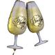 Happy New Year Toasting Glasses Foil Balloon, 27in x 30in