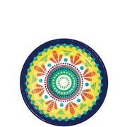Colorful Pottery Paper Dessert Plates, 7in, 8ct