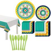 Colorful Pottery Tableware Kit for 8 Guests