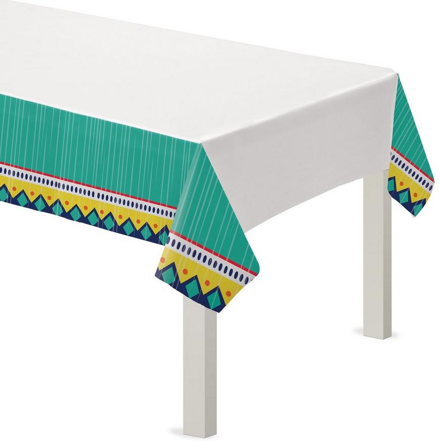 Colorful Pottery Paper Table Cover, 54in x 102in