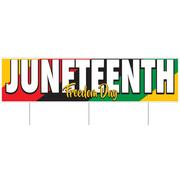 Juneteenth Corrugated Plastic Yard Sign, 47in x 11.75in