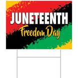 Juneteenth Corrugated Plastic Yard Sign, 15.5in x 11.5in