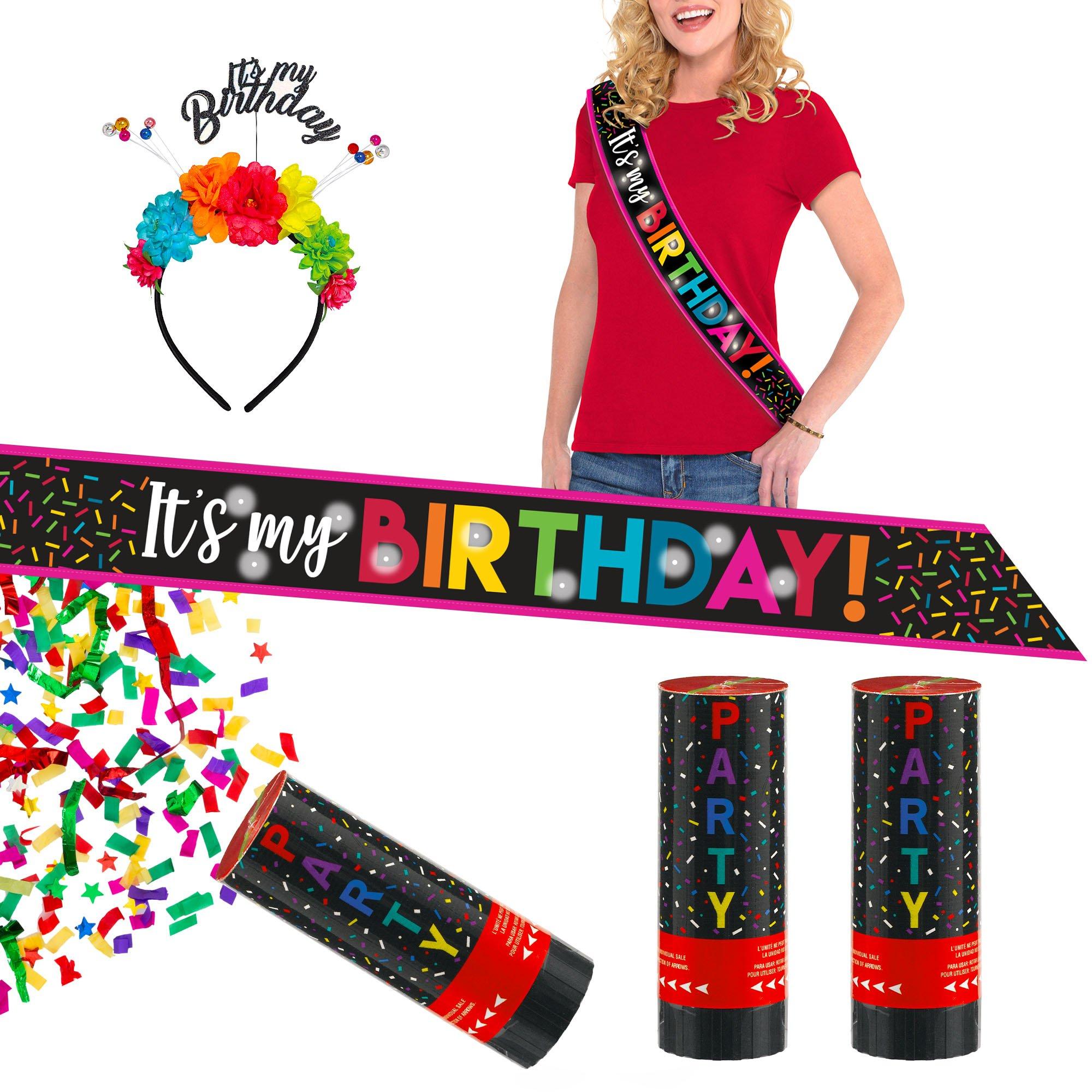 Adult Floral Birthday Accessory Kit, 3pc Party City