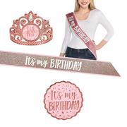 Adult Blush Pink Birthday Accessory Kit, 3pc