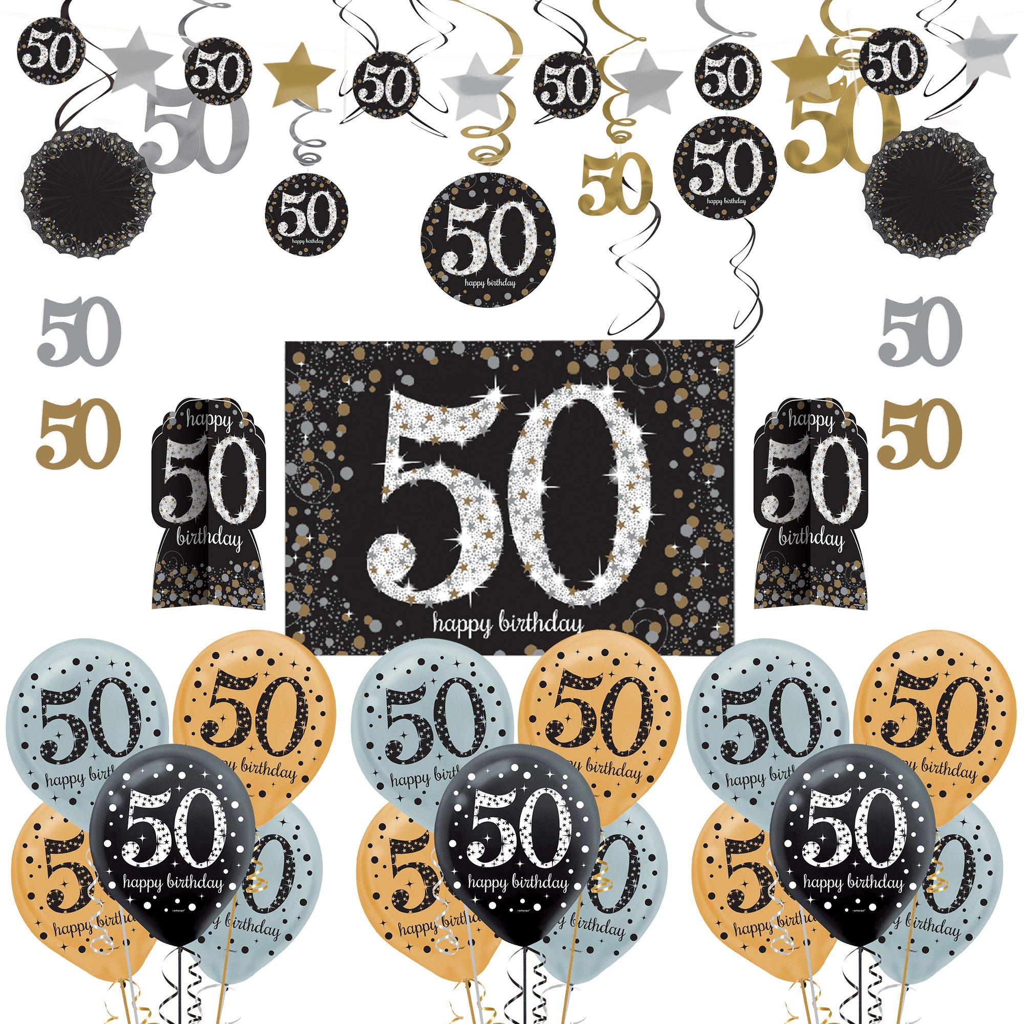 Sparkling Celebration 50th Birthday Room Decorating Kit | Party City