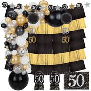 Giant Sparkling Celebration 50th Birthday Room Decorating Kit