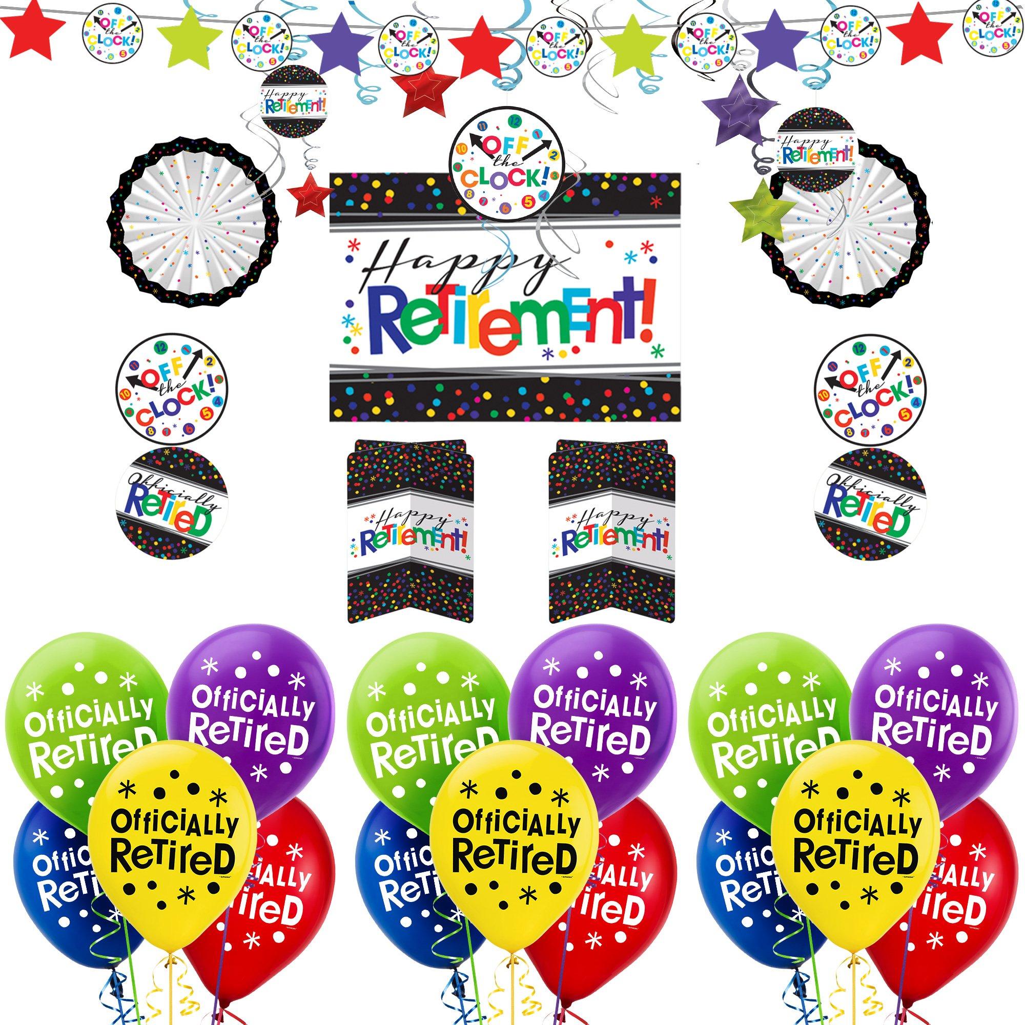 Happy Retirement Room Decorating Kit | Party City