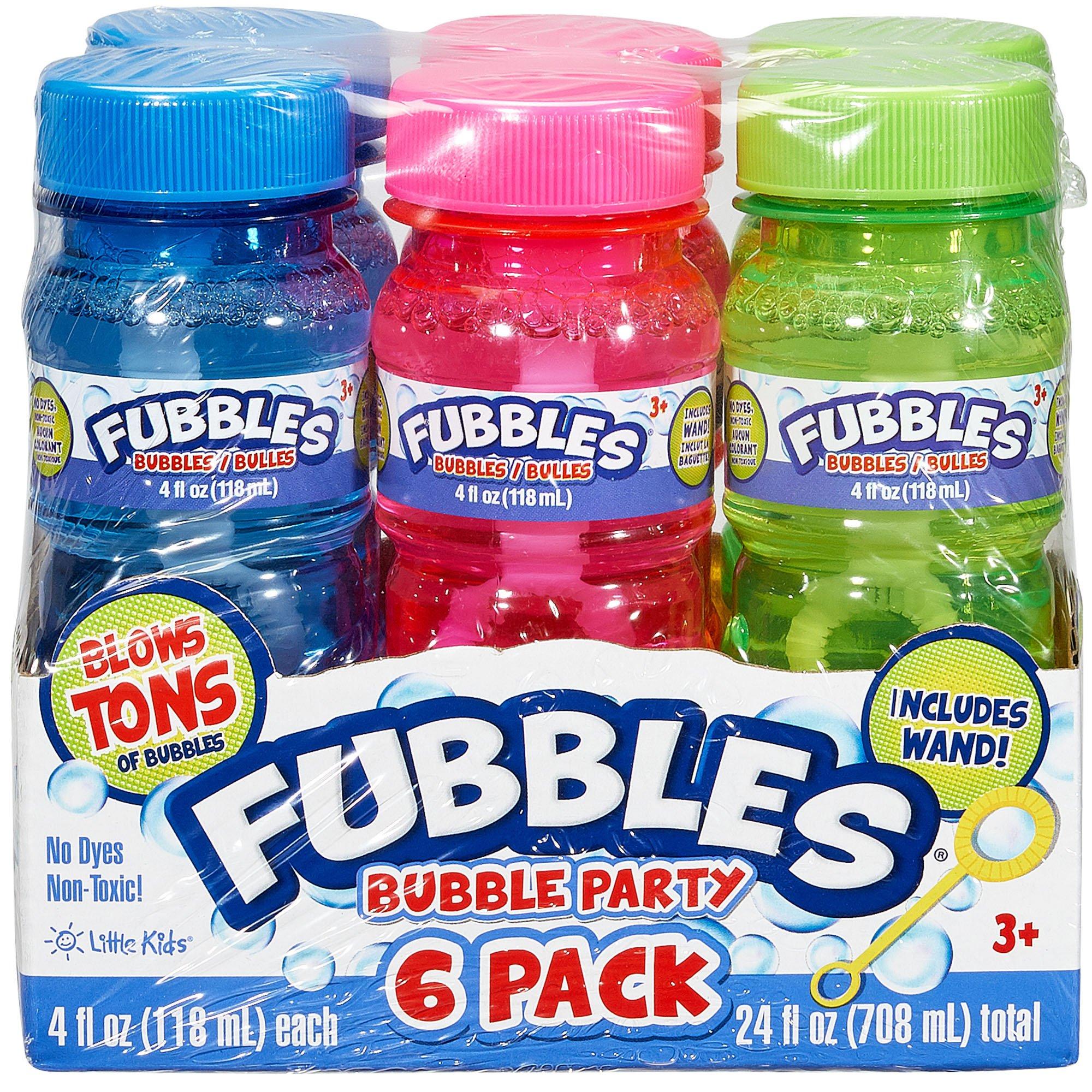 Fubbles Bubble Party Pack, 4oz, 6ct