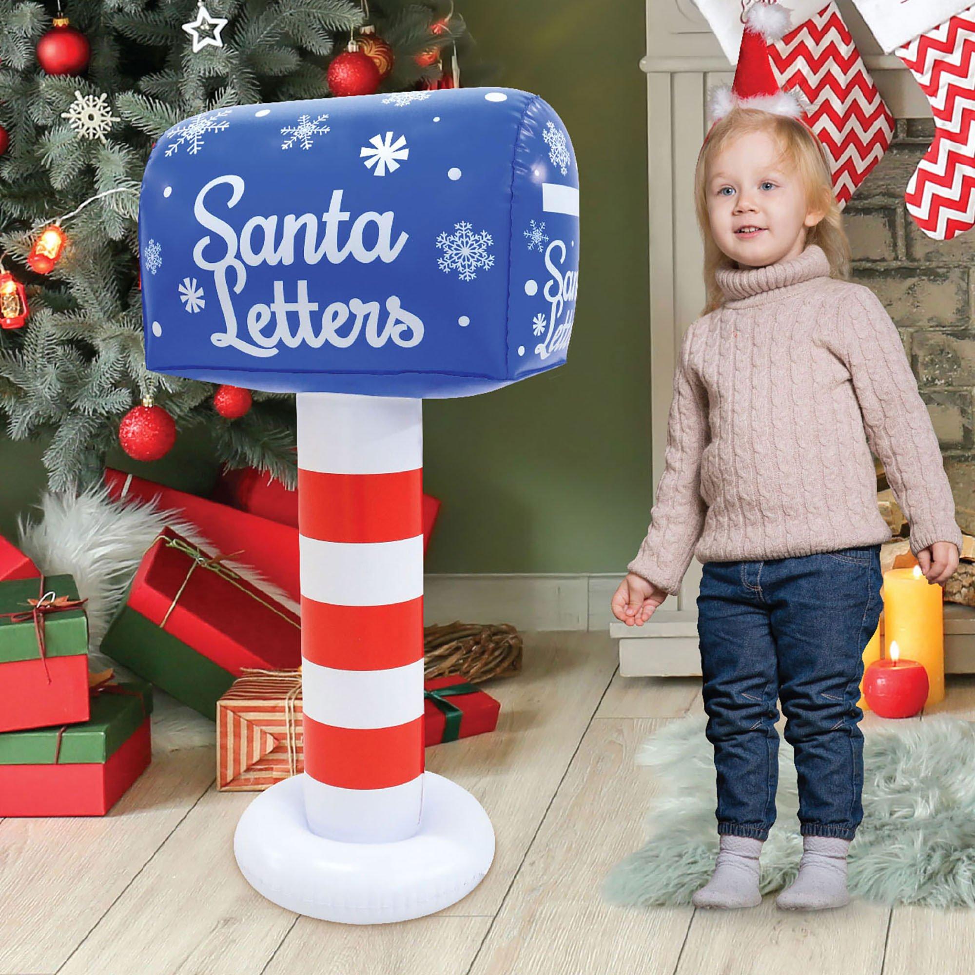 Inflatable Santa's Mailbox Christmas Decoration, 23in x 42in Party City