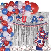 Patriotic Yay USA Balloon Backdrop Kit