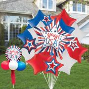 Yay USA Balloon Yard Sign & Balloon Bouquet Kit