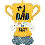 AirLoonz Number One Dad Trophy Balloon, 38in x 43in