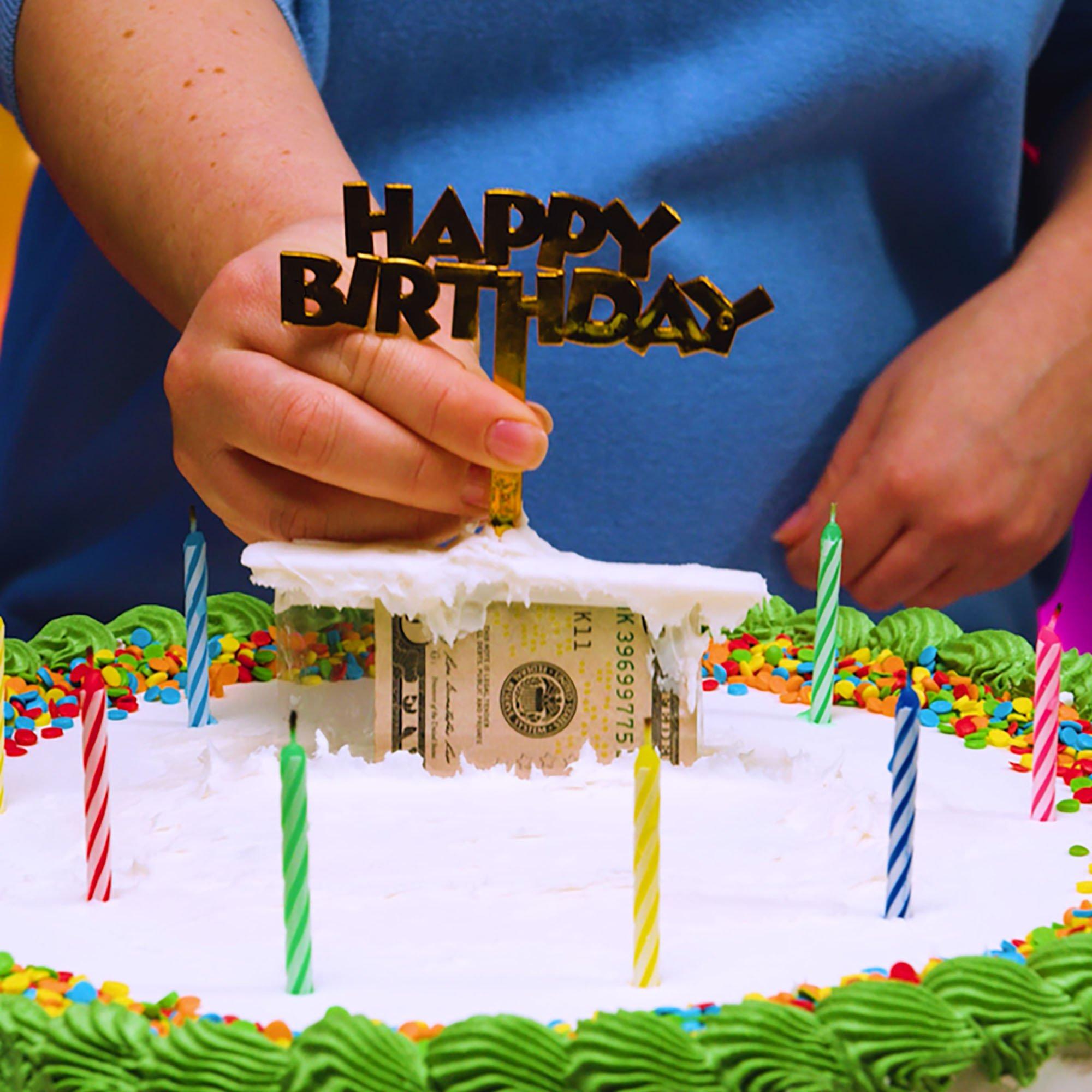 Cash Stash Birthday Cake Topper | Party City