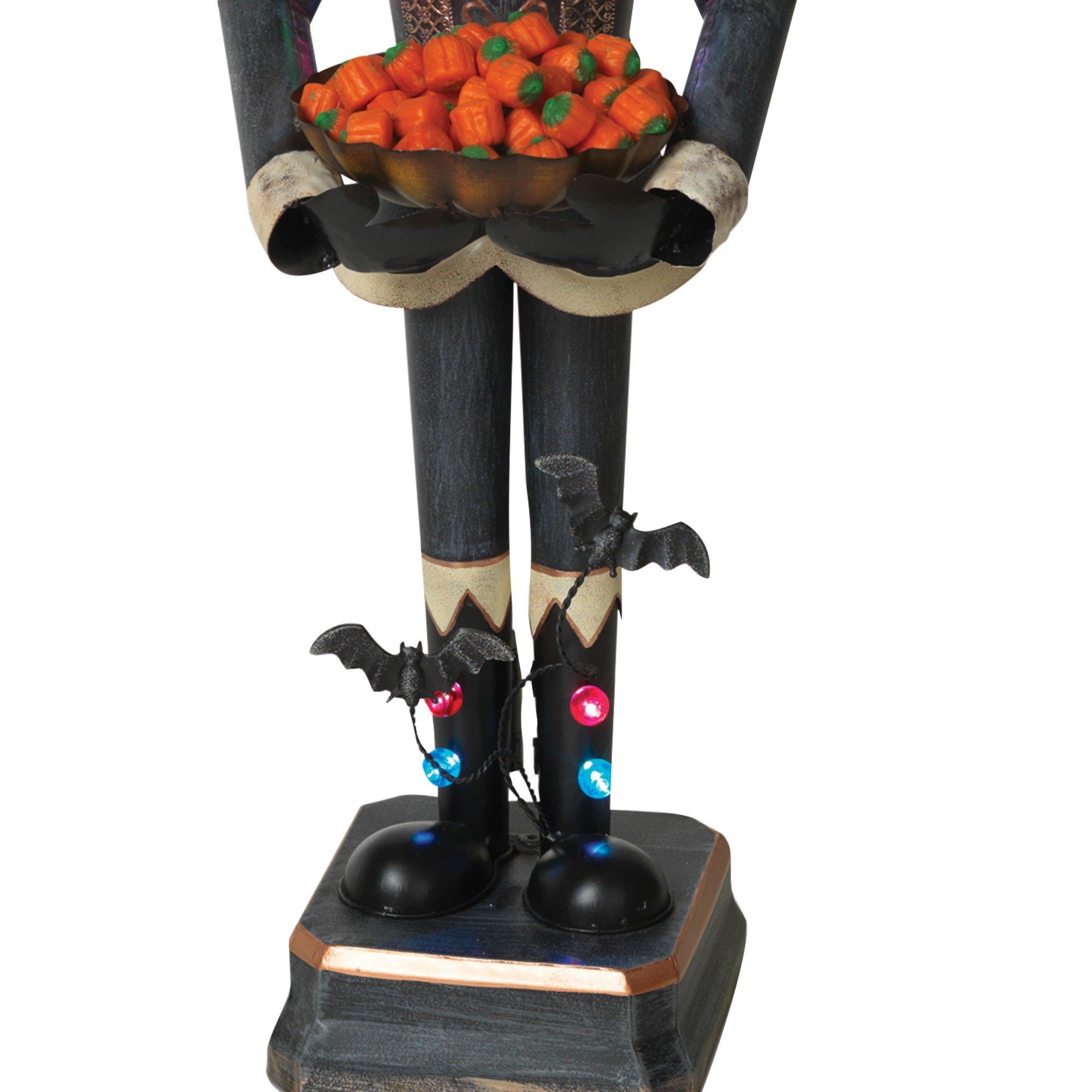 LightUp Mr. Pumpkin Halloween Metal Candy Bowl Holder, 36.2in Gerson