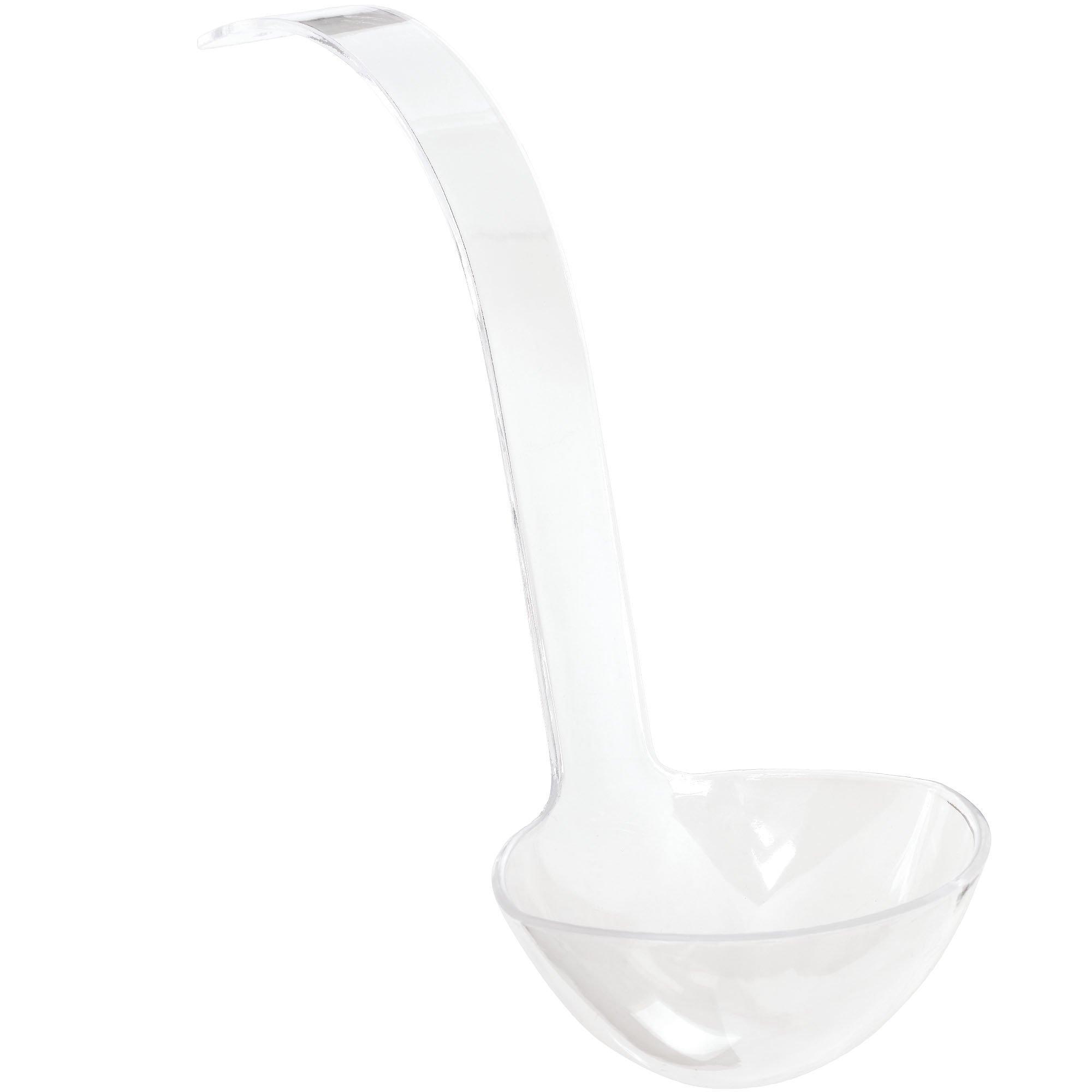 TRA-4 Pcs Clear Small Ladle 8.3 Inches Long Handle Ladles For Serving Spoons Mini Plastic Ladle For Serving Dressings Soup Punch Bowl Fruit Juices Cocktail Party Catering