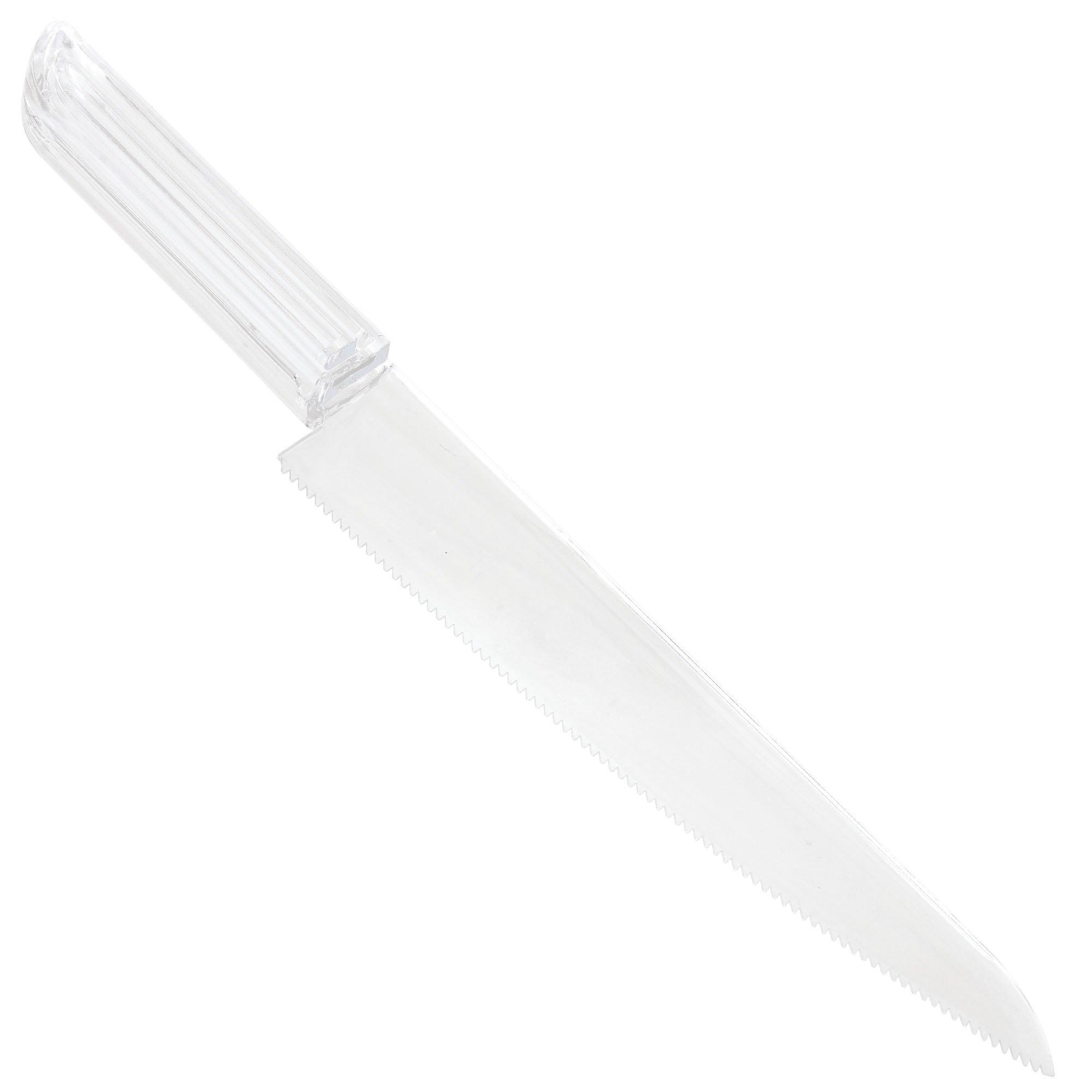 Party Dimensions Clear Plastic Serrated Cake Knife