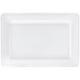 White Beaded Rectangular Melamine Platter, 16in x 11in