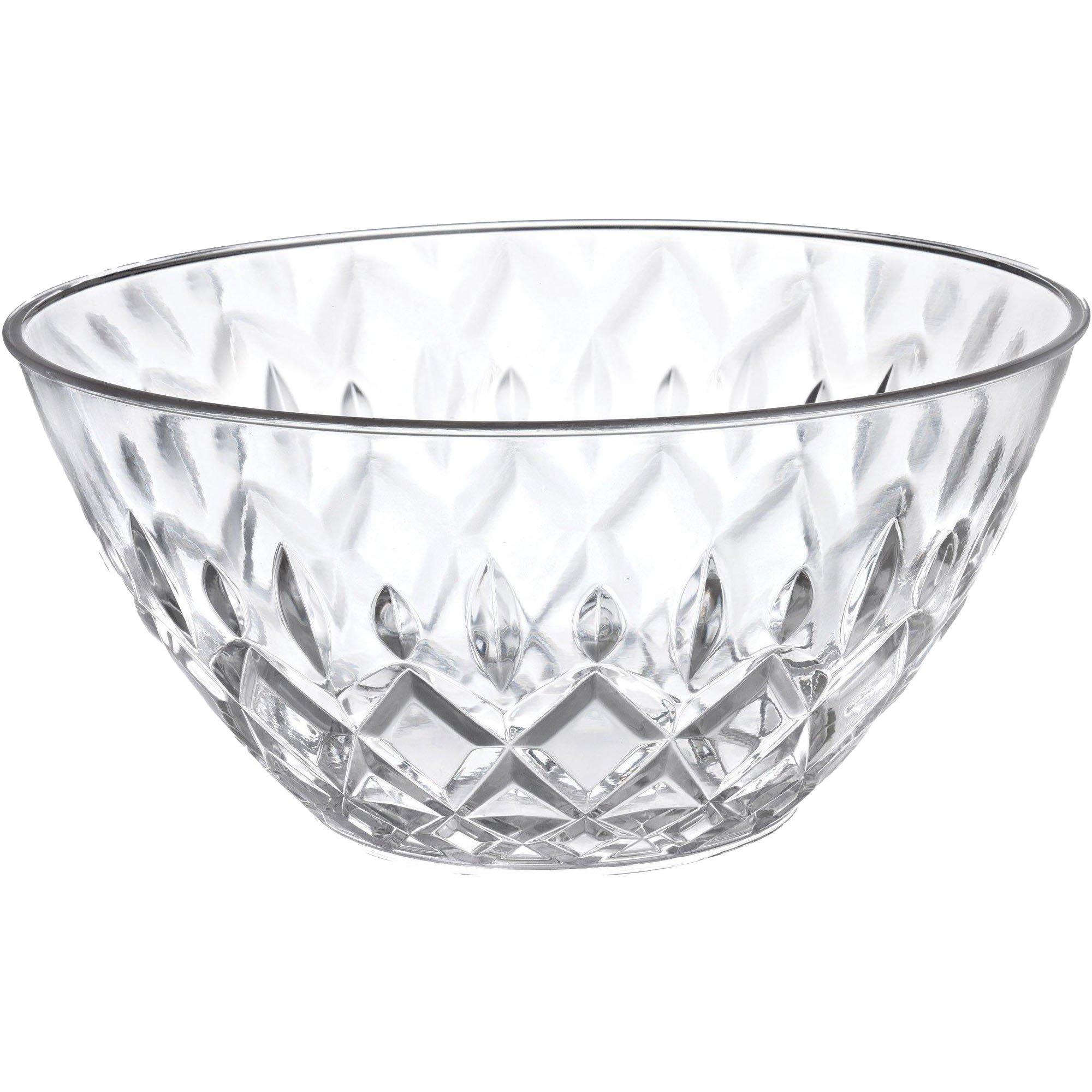 Crystal Cut Acrylic Serving Bowl, 11in