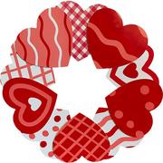 Patterned Hearts MDF Wreath, 22in