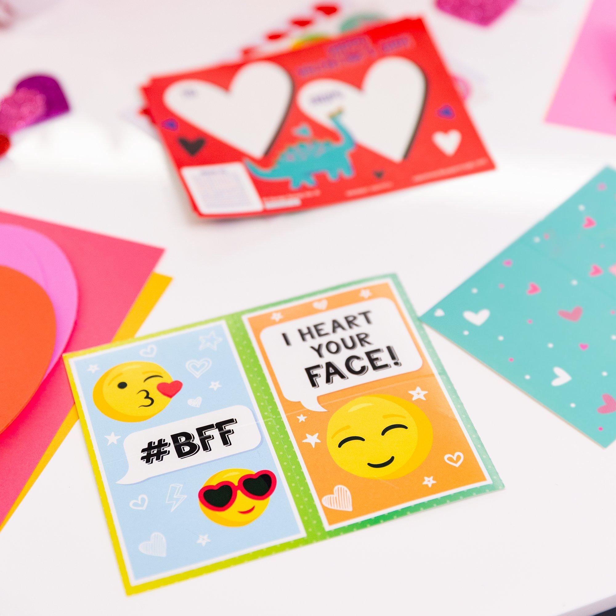 Funny Face Valentine's Day Exchange Cards with Tattoos, 32ct
