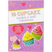 Scratch & Sniff Cupcake Valentine's Day Exchange Cards, 16ct