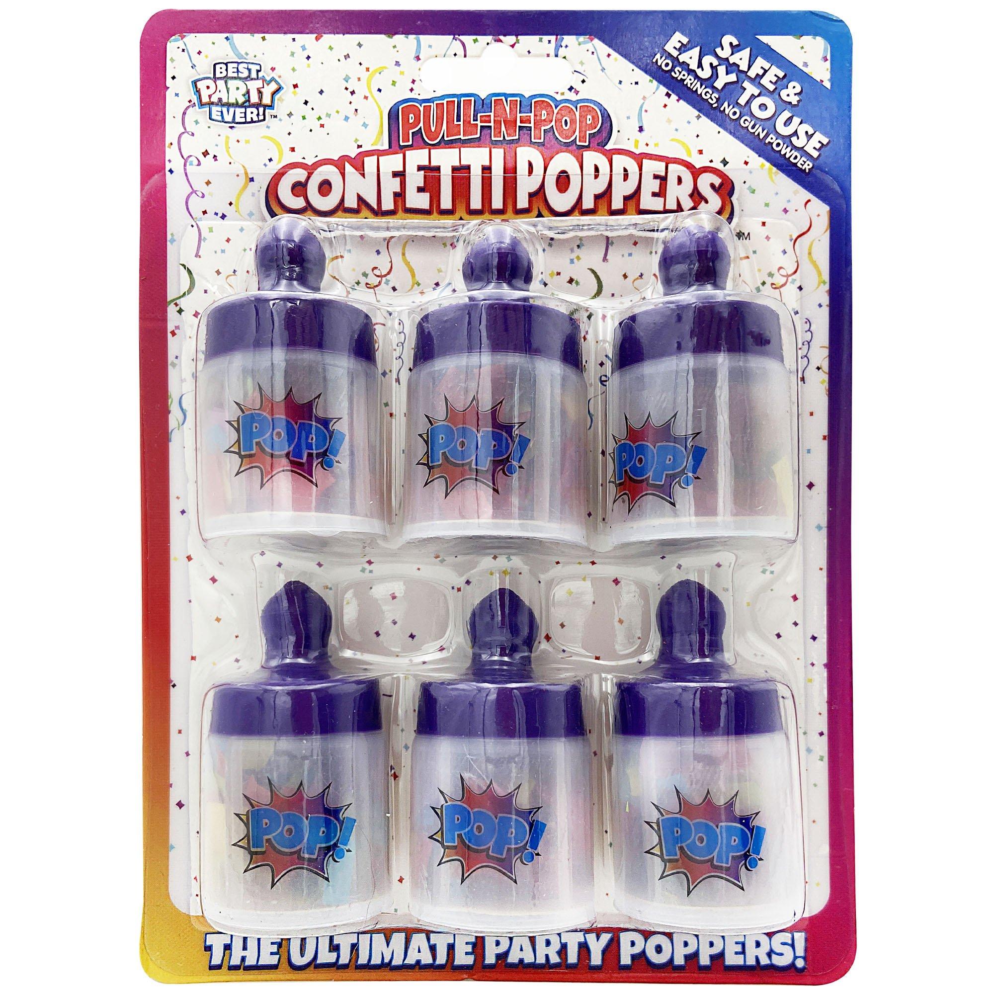 PullNPop Confetti Party Poppers, 6ct Party City