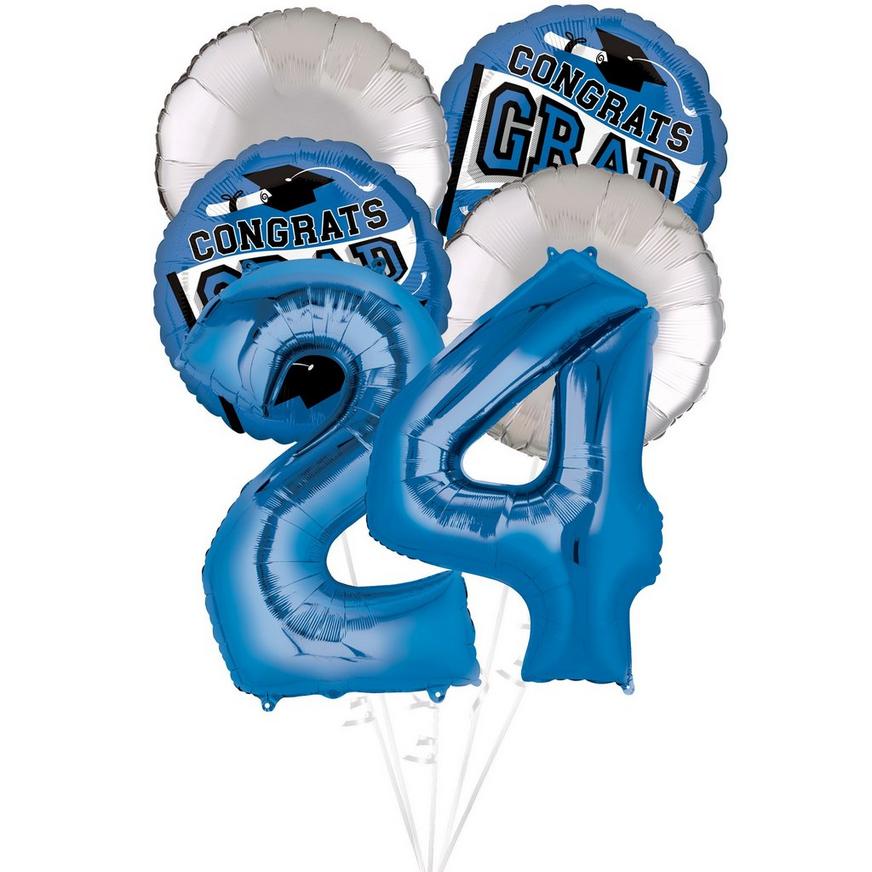 Blue 22 Congrats Grad Balloon Bouquet, 6pc