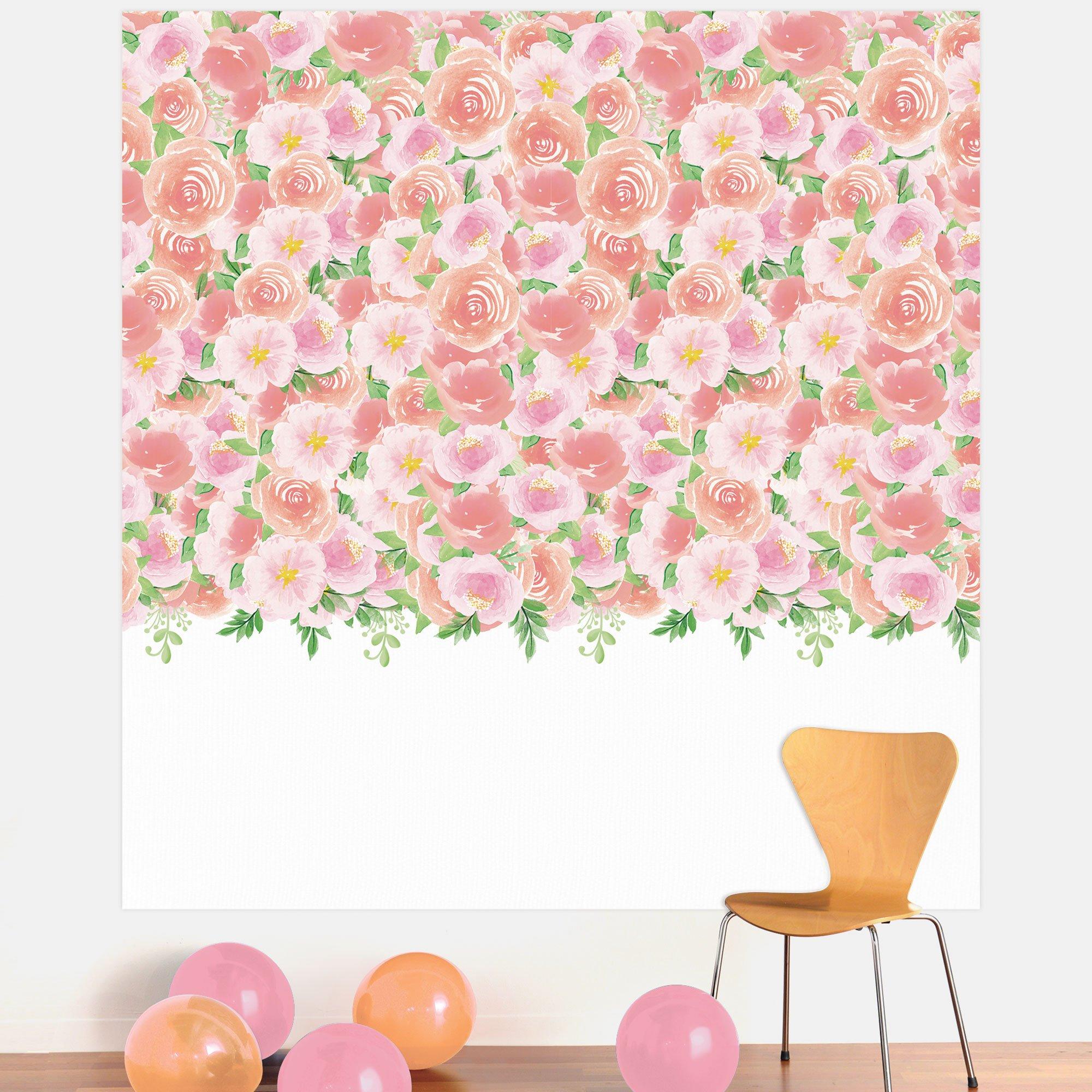 Pink Flower Wall Stickers - Create-A-Mural