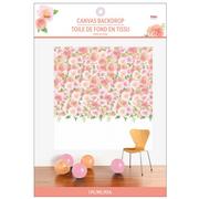 Pink Floral Baby Canvas Scene Setter, 5.4ft x 5.1ft
