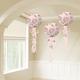Floral Baby Baby Shower Paper Lanterns with Tails, 9.5in, 3ct