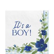 It's a Boy Baby in Bloom Baby Shower Paper Lunch Napkins, 6.5in, 16ct