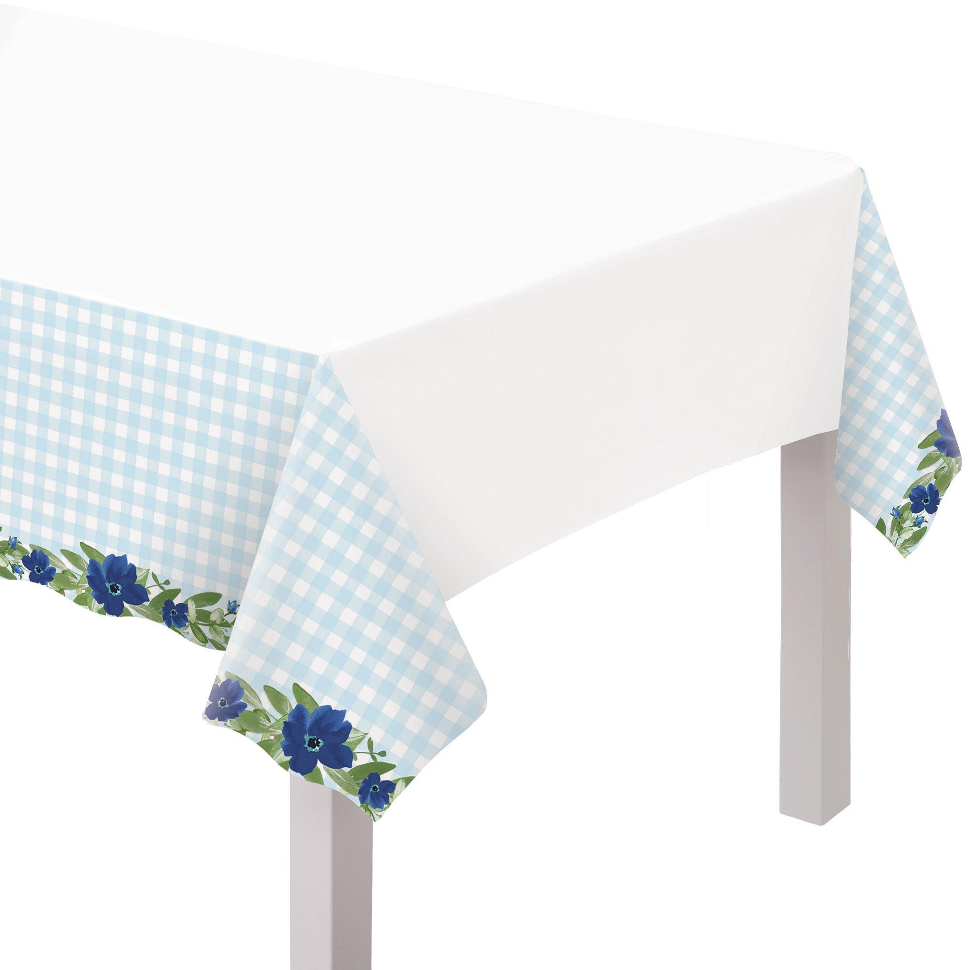 Baby in Bloom Plastic Table Cover, 54in x 102in Party City