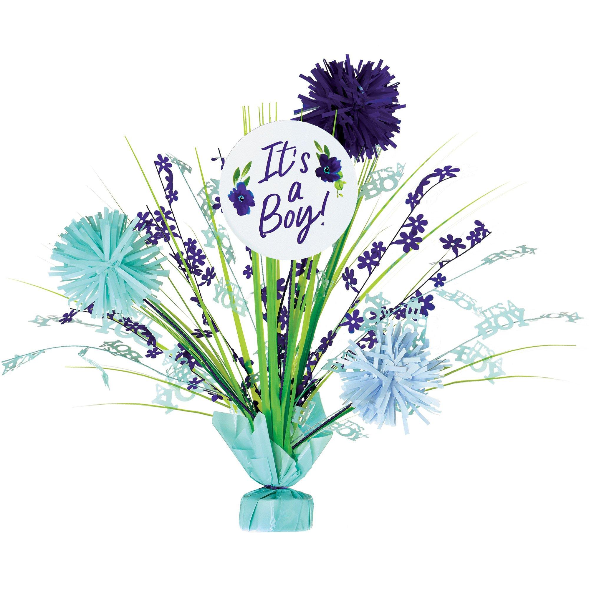 It's a Boy Baby in Bloom Baby Shower Spray Centerpiece, 18in