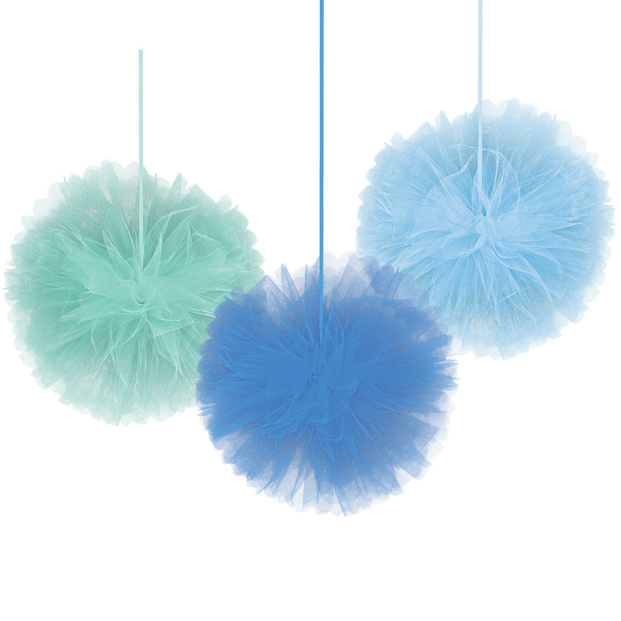 EZ-Fluff 20 Arctic Spa Blue Tissue Paper Pom Poms Flowers Balls, Hanging  Decorations (4 PACK) on Sale Now!, Chinese Lanterns