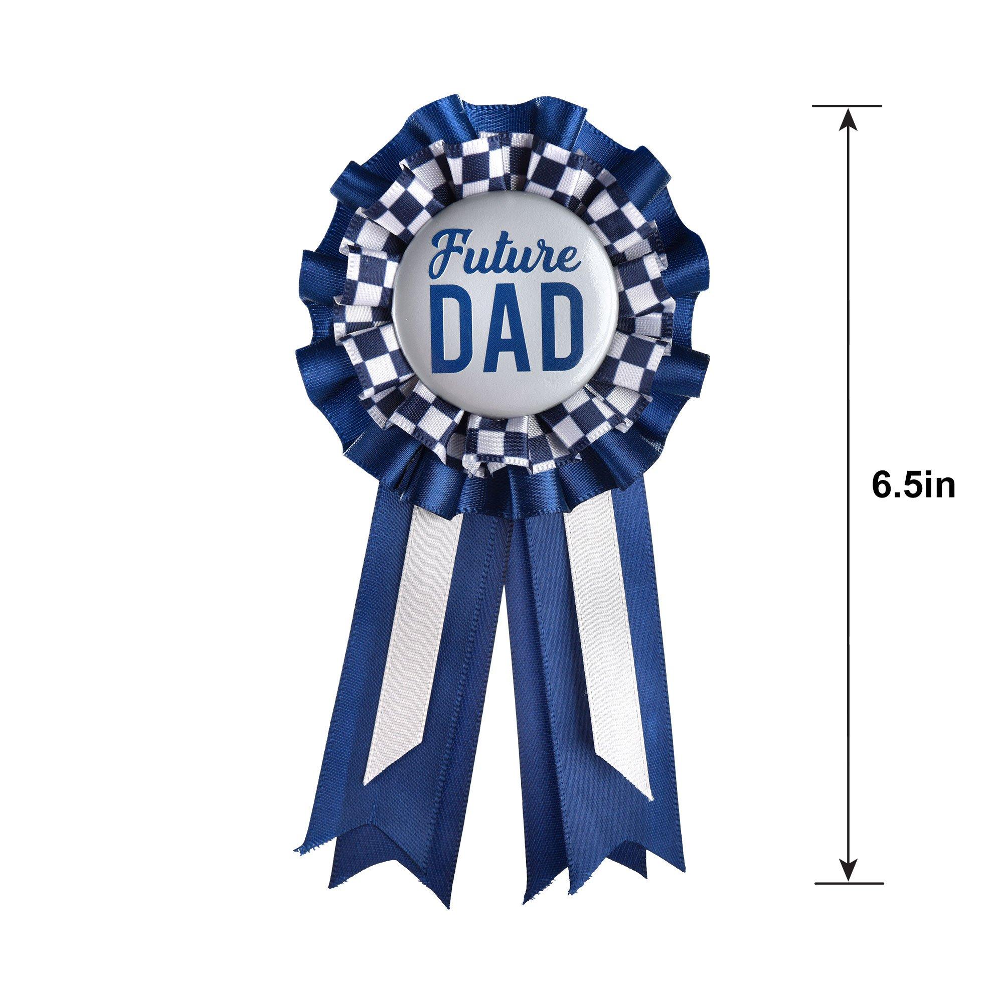 Blue & White Future Dad Baby Shower Award Ribbon