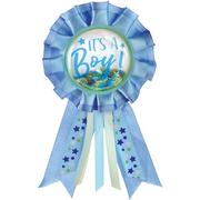 Blue It's a Boy Confetti Shake Baby Shower Award Ribbon