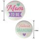Pink & Purple Baby Shower Metal & Plastic Buttons, 2in, 8ct