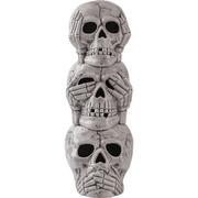 Three Wise Skeletons Ceramic Halloween Decoration, 7.8in x 15in