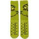Adult Fuzzy Grinch Face Crew Socks with Grippers - Dr. Seuss