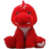 Red Valentine's Day Dinosaur Plush, 6.5in