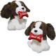 White & Brown Valentine's Day I Woof You Dog Plush, 7.5in