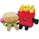 Valentine's Day Hamburger & Fries Plush, 15in x 9in