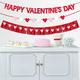 Pink, Red & White Heart Happy Valentine's Day Cardstock & Foil Banner Set, 6ft, 4pc