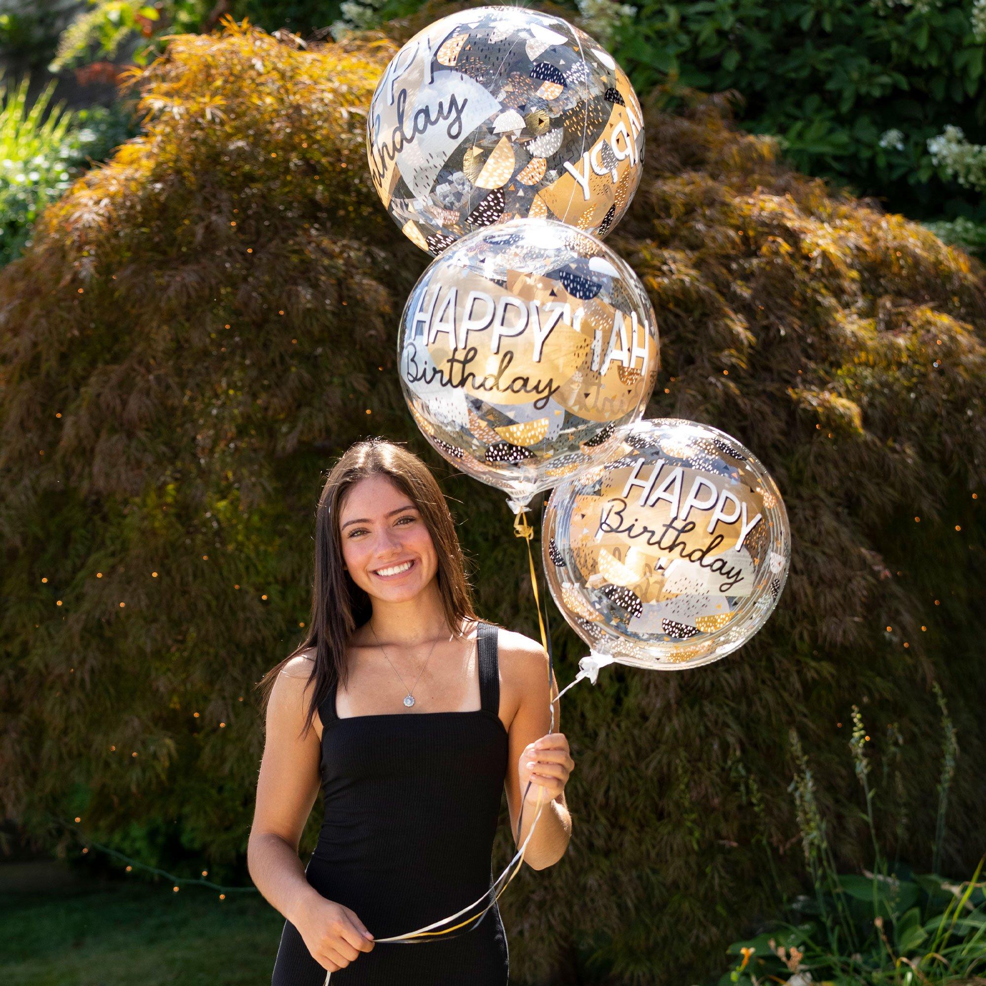 18 Foil - Happy Birthday Bass - Fishing balloons vancouver JC