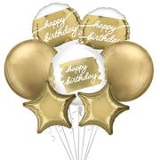 Golden Age Birthday Foil Balloon Bouquet, 7pc