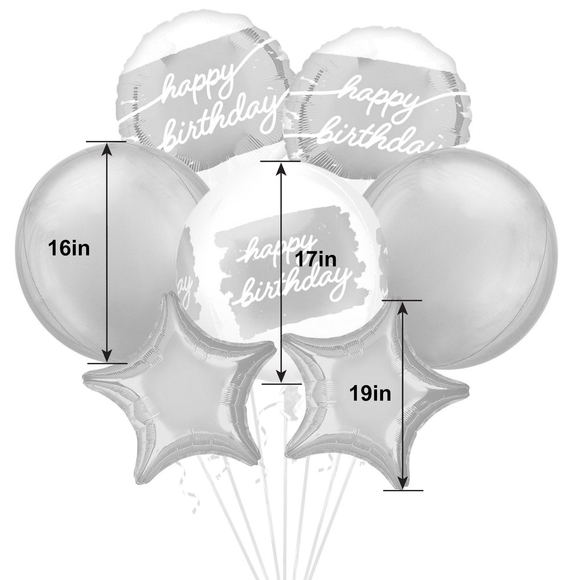 Golden Age Birthday Foil Balloon Bouquet, 7pc