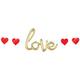 Air-Filled Gold Love Valentine's Day Letter Balloon Banner, 16ft